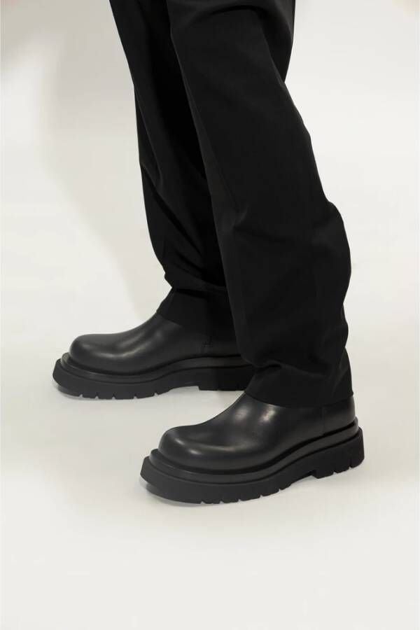 Bottega Veneta Puddle leren enkellaarzen Black Heren