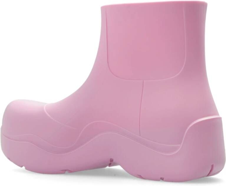 Bottega Veneta Korte regenlaarzen voor plassen Roze Dames