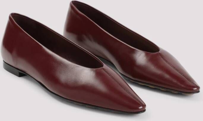 Bottega Veneta Rode Ballerinas Elegant Stijl Comfortabele Pasvorm