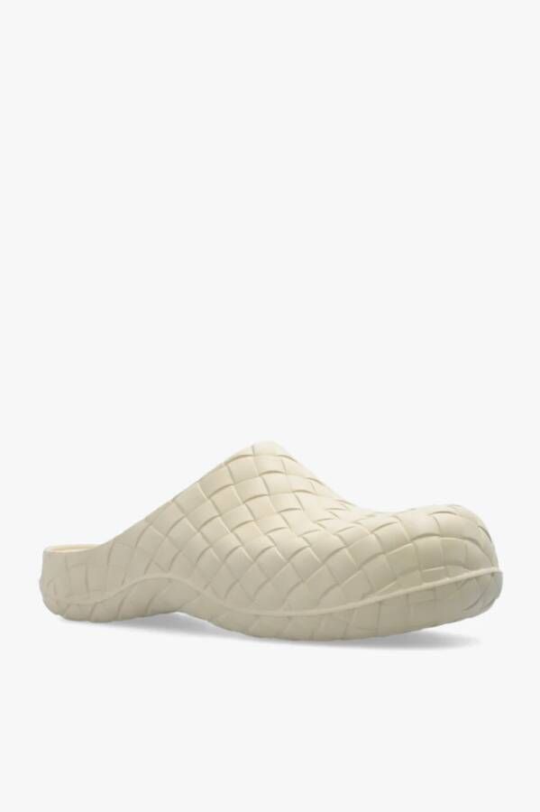 Bottega Veneta Rubberen slides Beige Heren