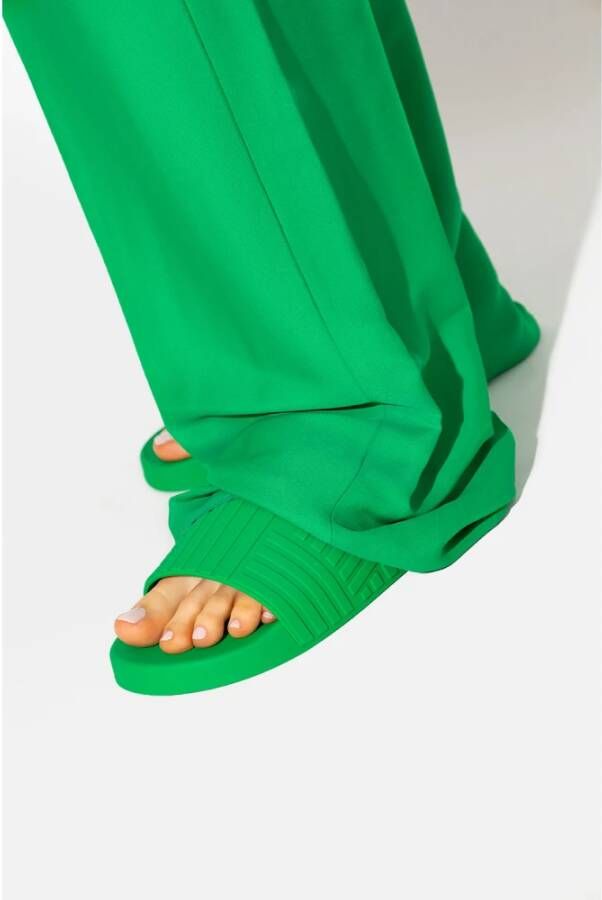 Bottega Veneta Slider rubber slides Groen Dames