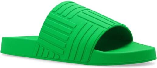 Bottega Veneta Slider rubber slides Groen Dames
