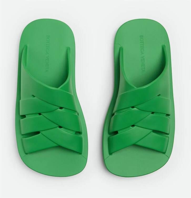 Bottega Veneta Sliders Groen Heren