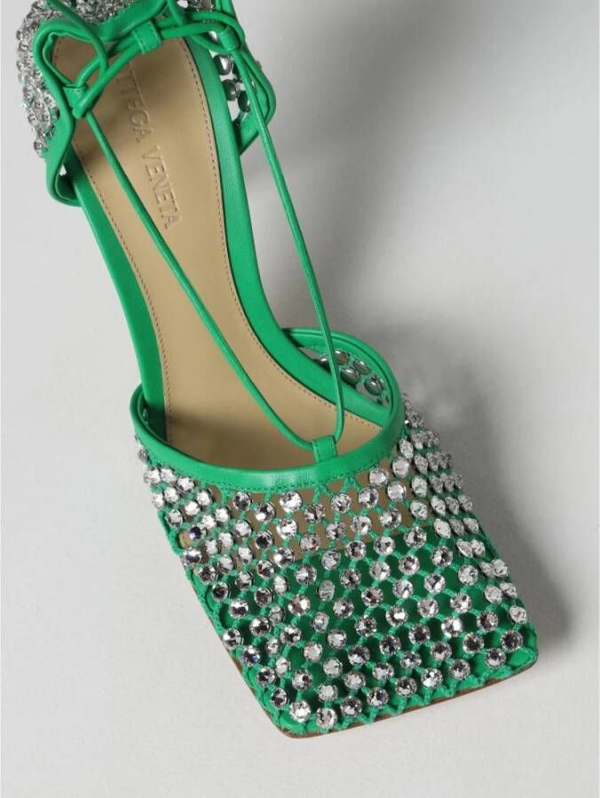 Bottega Veneta Sprankelende Veters Kristal Pumps