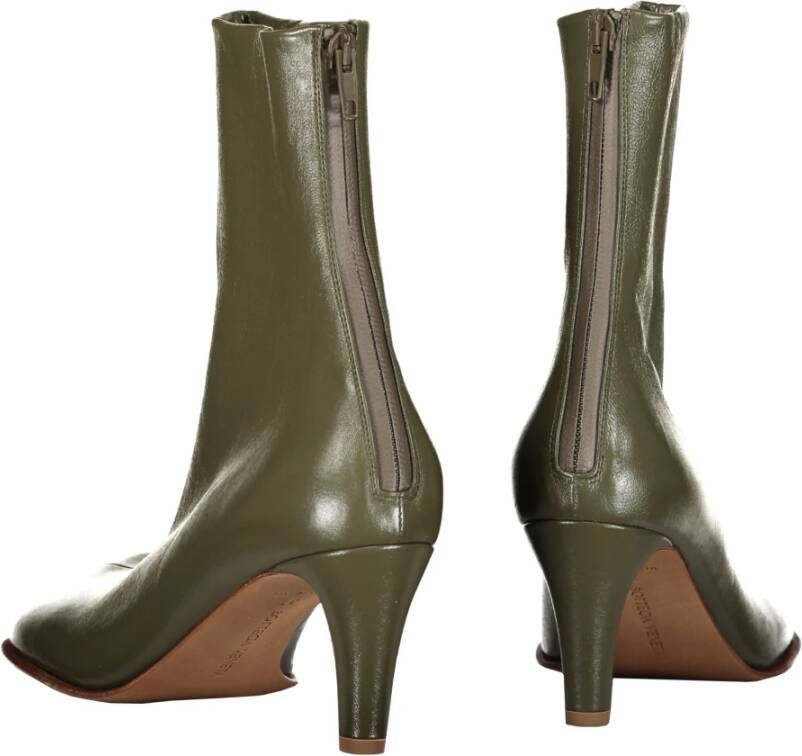 Bottega Veneta Square-Toe Bloc Enkellaarsjes