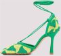 Bottega Veneta Stretch Sandalen in Kiwi Parakeet Multicolor Dames - Thumbnail 2