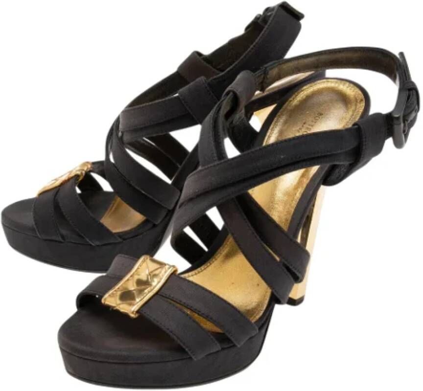 Bottega Veneta Vintage Pre-owned Canvas sandals Black Dames