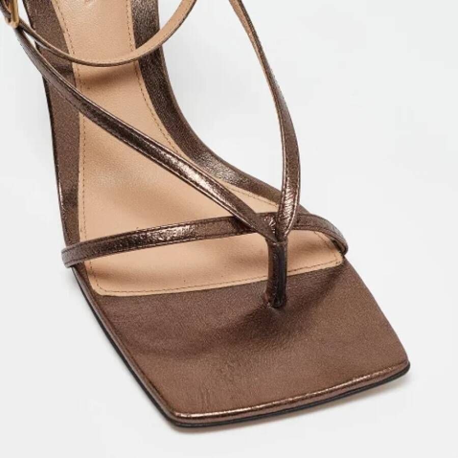 Bottega Veneta Vintage Pre-owned Fabric sandals Brown Dames