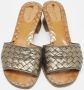 Bottega Veneta Vintage Pre-owned Fabric sandals Gray Dames - Thumbnail 3