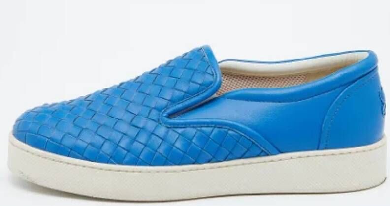 Bottega Veneta Vintage Pre-owned Fabric sneakers Blue Dames