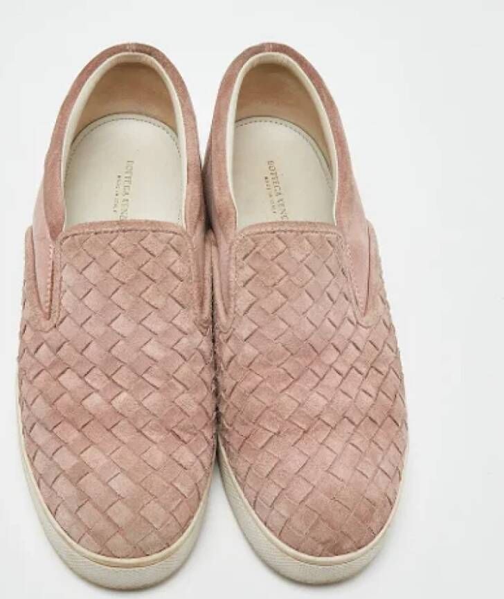 Bottega Veneta Vintage Pre-owned Fabric sneakers Pink Dames