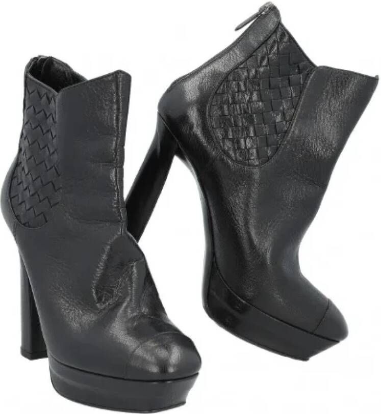 Bottega Veneta Vintage Pre-owned Leather boots Black Dames