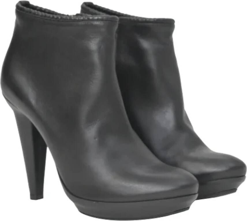 Bottega Veneta Vintage Pre-owned Leather boots Black Dames