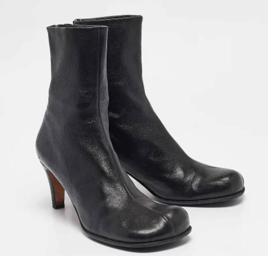 Bottega Veneta Vintage Pre-owned Leather boots Black Dames