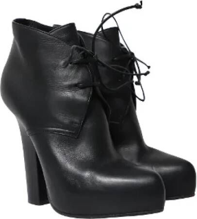 Bottega Veneta Vintage Pre-owned Leather boots Black Dames