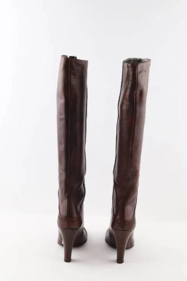 Bottega Veneta Vintage Pre-owned Leather boots Red Dames