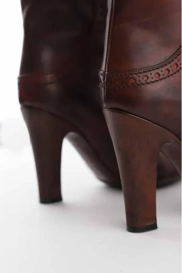 Bottega Veneta Vintage Pre-owned Leather boots Red Dames