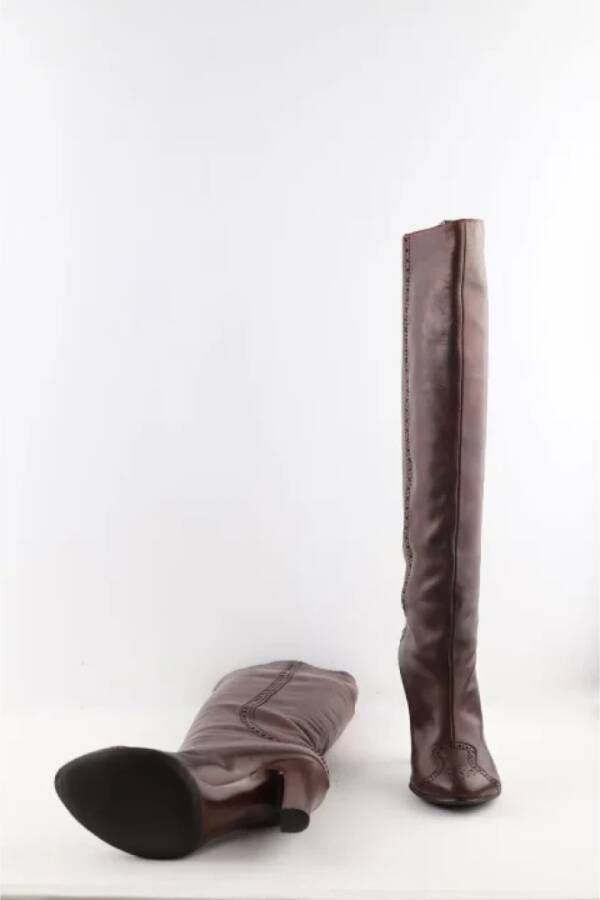 Bottega Veneta Vintage Pre-owned Leather boots Red Dames