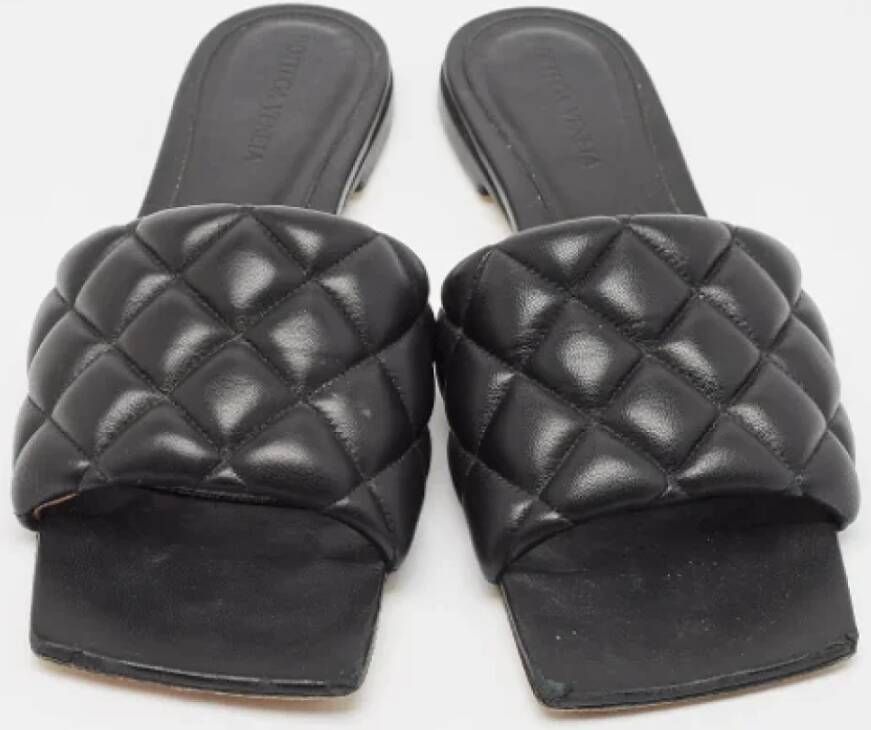 Bottega Veneta Vintage Pre-owned Leather flats Black Dames