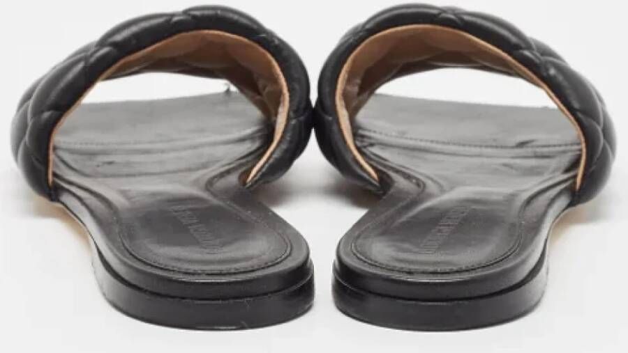 Bottega Veneta Vintage Pre-owned Leather flats Black Dames