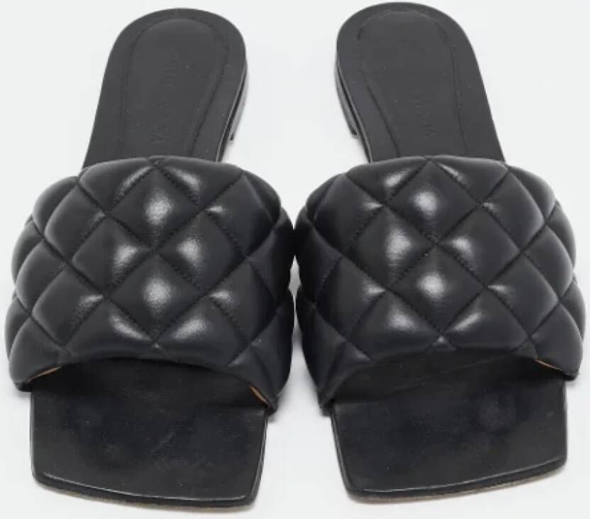 Bottega Veneta Vintage Pre-owned Leather flats Black Dames