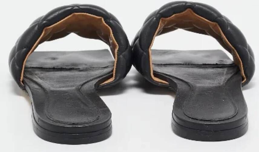 Bottega Veneta Vintage Pre-owned Leather flats Black Dames