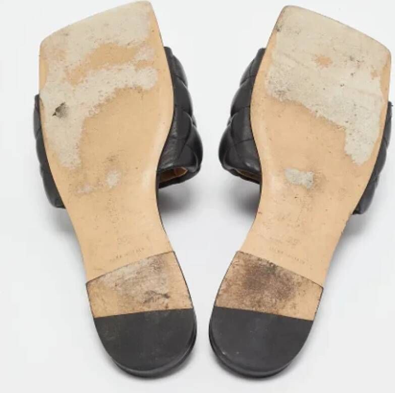 Bottega Veneta Vintage Pre-owned Leather flats Black Dames