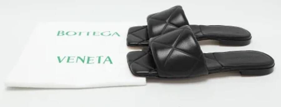Bottega Veneta Vintage Pre-owned Leather flats Black Dames