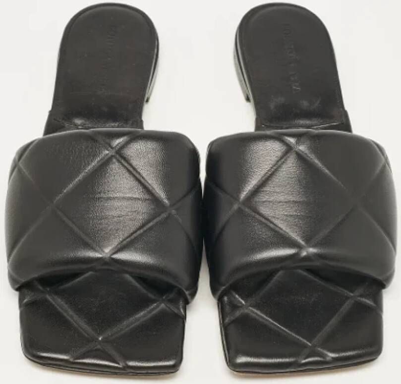 Bottega Veneta Vintage Pre-owned Leather flats Black Dames