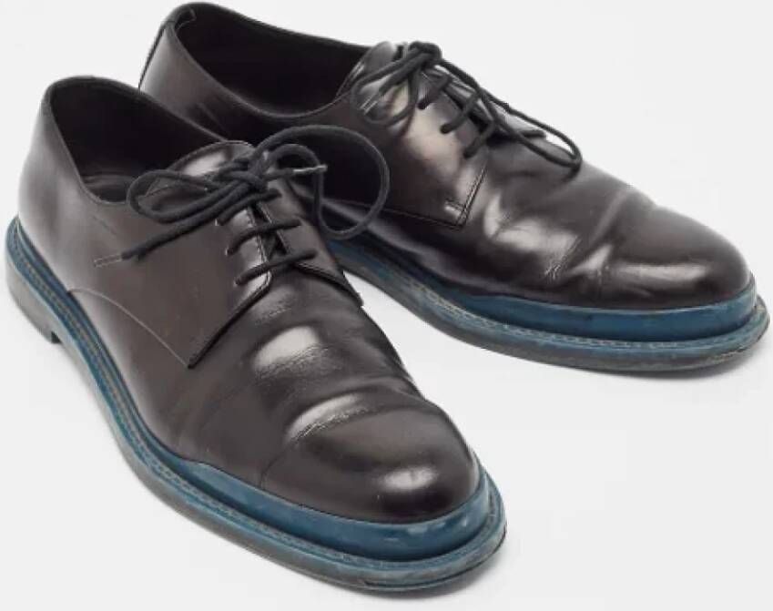 Bottega Veneta Vintage Pre-owned Leather flats Black Heren