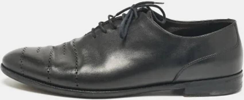 Bottega Veneta Vintage Pre-owned Leather flats Black Heren