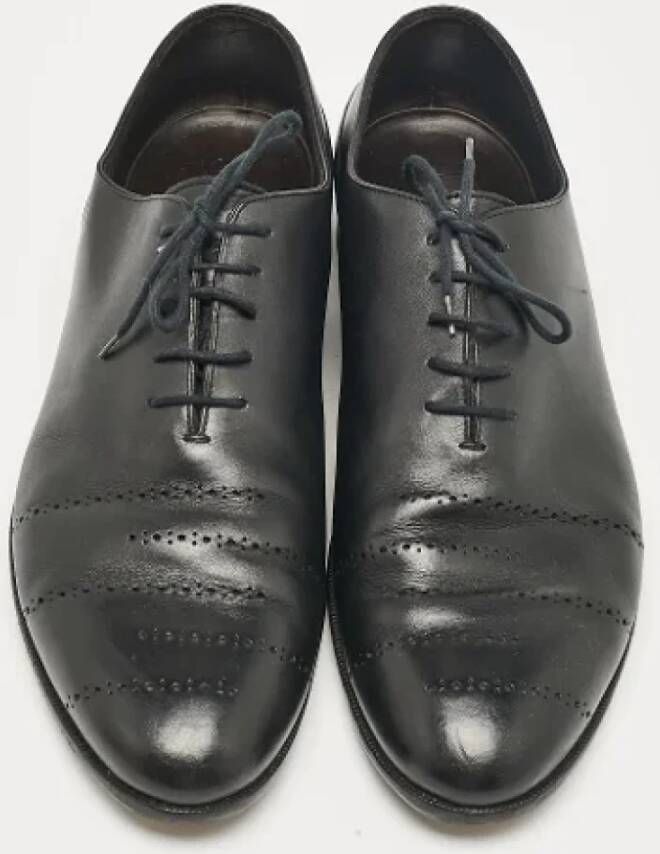 Bottega Veneta Vintage Pre-owned Leather flats Black Heren