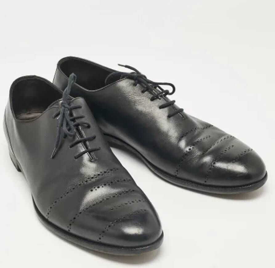 Bottega Veneta Vintage Pre-owned Leather flats Black Heren