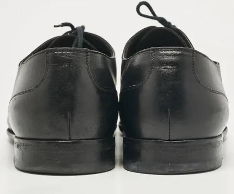 Bottega Veneta Vintage Pre-owned Leather flats Black Heren
