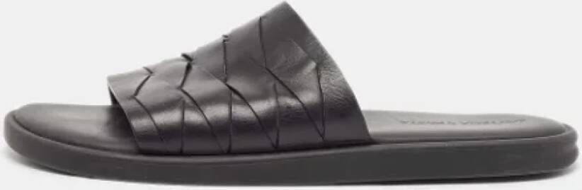 Bottega Veneta Vintage Pre-owned Leather flats Black Heren