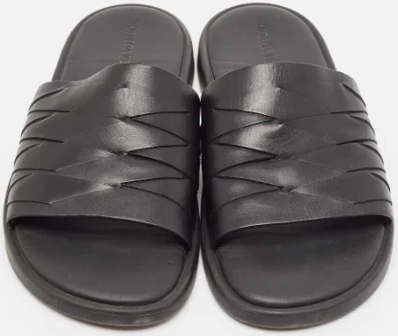 Bottega Veneta Vintage Pre-owned Leather flats Black Heren