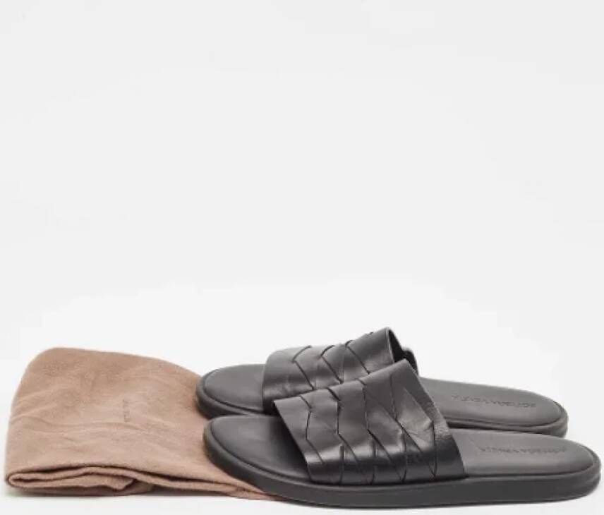 Bottega Veneta Vintage Pre-owned Leather flats Black Heren