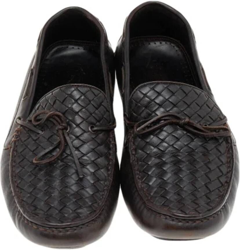 Bottega Veneta Vintage Pre-owned Leather flats Brown Dames