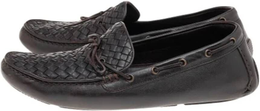 Bottega Veneta Vintage Pre-owned Leather flats Brown Dames