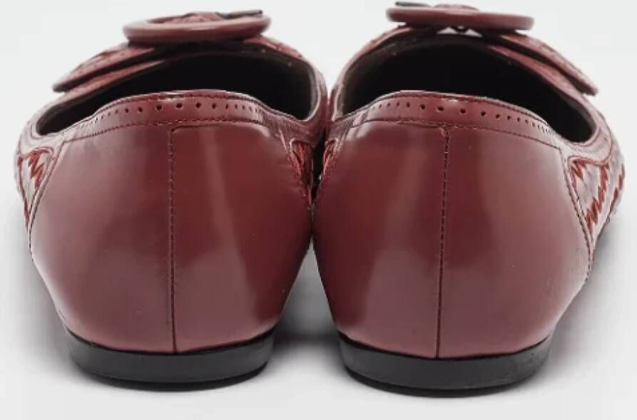 Bottega Veneta Vintage Pre-owned Leather flats Brown Dames