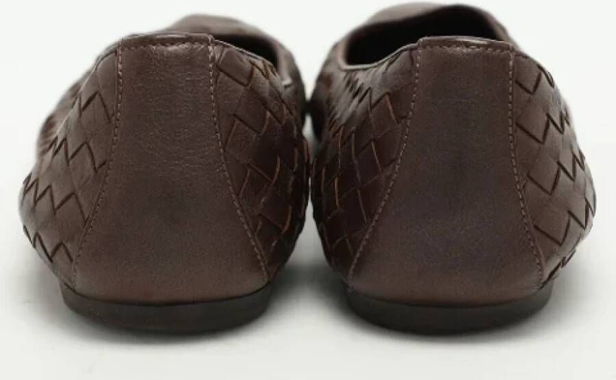 Bottega Veneta Vintage Pre-owned Leather flats Brown Dames