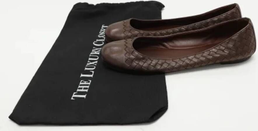 Bottega Veneta Vintage Pre-owned Leather flats Brown Dames