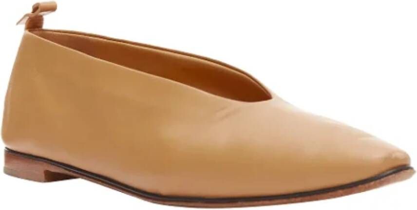 Bottega Veneta Vintage Pre-owned Leather flats Brown Dames