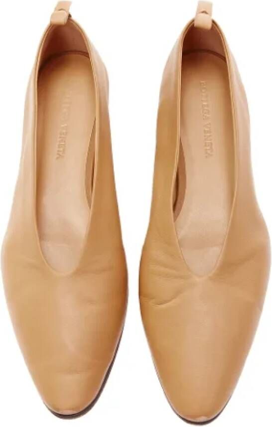 Bottega Veneta Vintage Pre-owned Leather flats Brown Dames