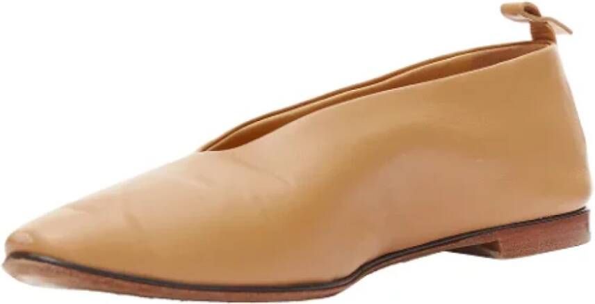 Bottega Veneta Vintage Pre-owned Leather flats Brown Dames