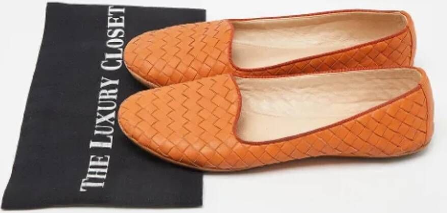 Bottega Veneta Vintage Pre-owned Leather flats Orange Dames