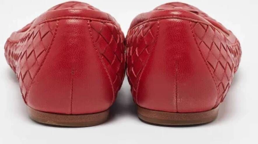 Bottega Veneta Vintage Pre-owned Leather flats Red Dames