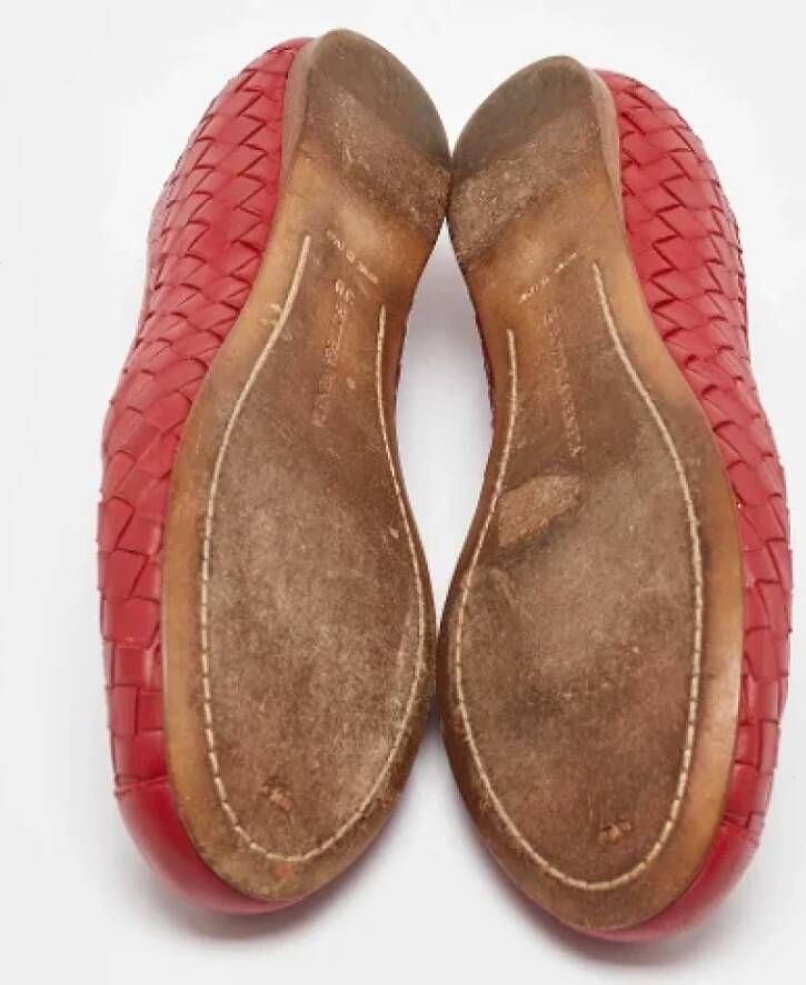 Bottega Veneta Vintage Pre-owned Leather flats Red Dames
