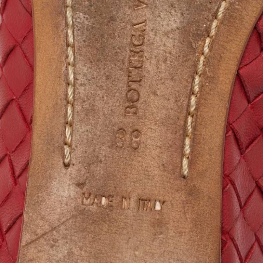 Bottega Veneta Vintage Pre-owned Leather flats Red Dames