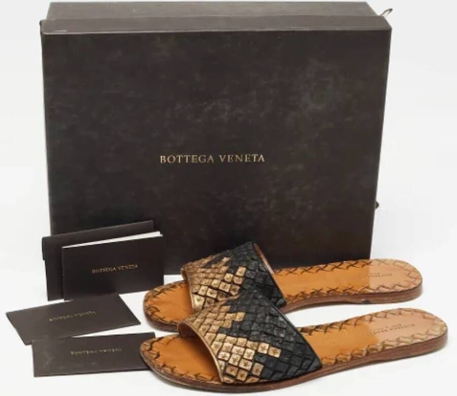 Bottega Veneta Vintage Pre-owned Leather flats Yellow Dames